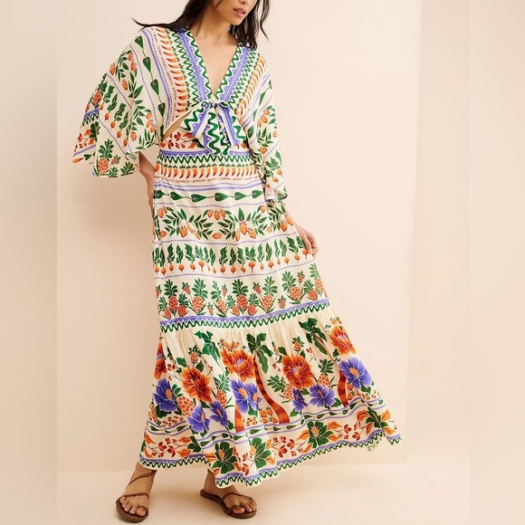 FARM Rio V-Neck Kaftan Maxi Cut-Out Dress - Picture 2 of 16